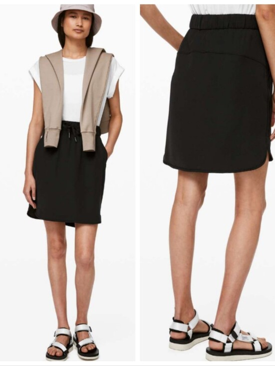 lululemon athletica Dresses & Skirts - Lululemon On The Fly Skirt Black Women's 4 Athletic Wear Athleisure Fan Favorite